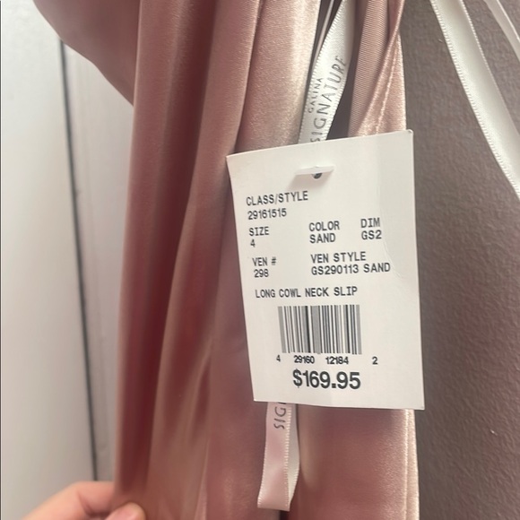 David’s Bridal Charmeuse Cowl Neck Dress - Picture 3 of 4